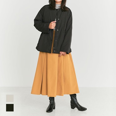 新品 ケユカ【すごナノ撥水】ナイロンタフタギャザーコート ベージュ