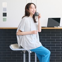 【すごナノ撥水】タックドルマンシャツチュニック