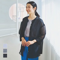 シアーリネンライクシャツチュニック