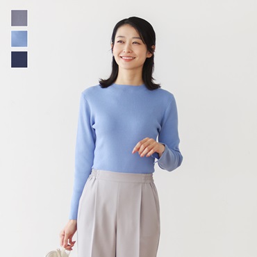 【KEYUCA BASIC】モックネックリブニット