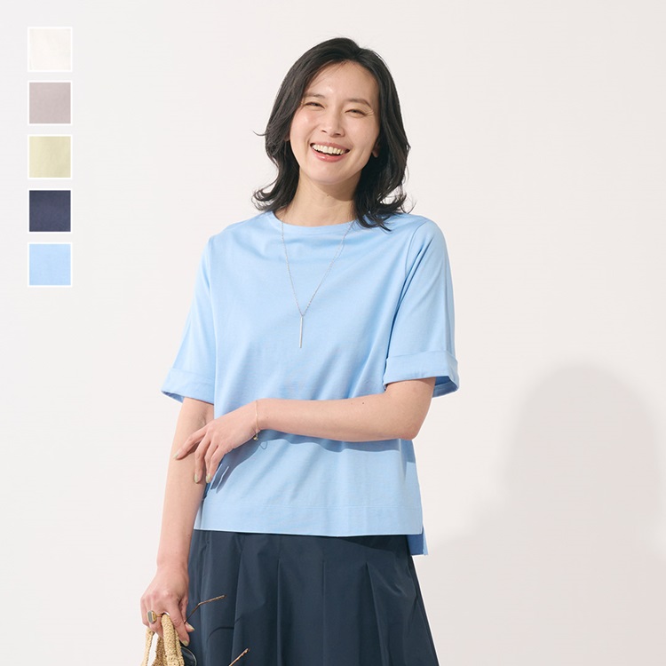【KEYUCA BASIC】5分袖Tシャツ