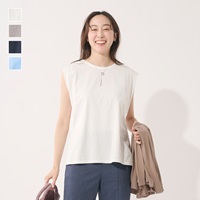 【KEYUCA BASIC】クルーネックノースリーブTシャツ