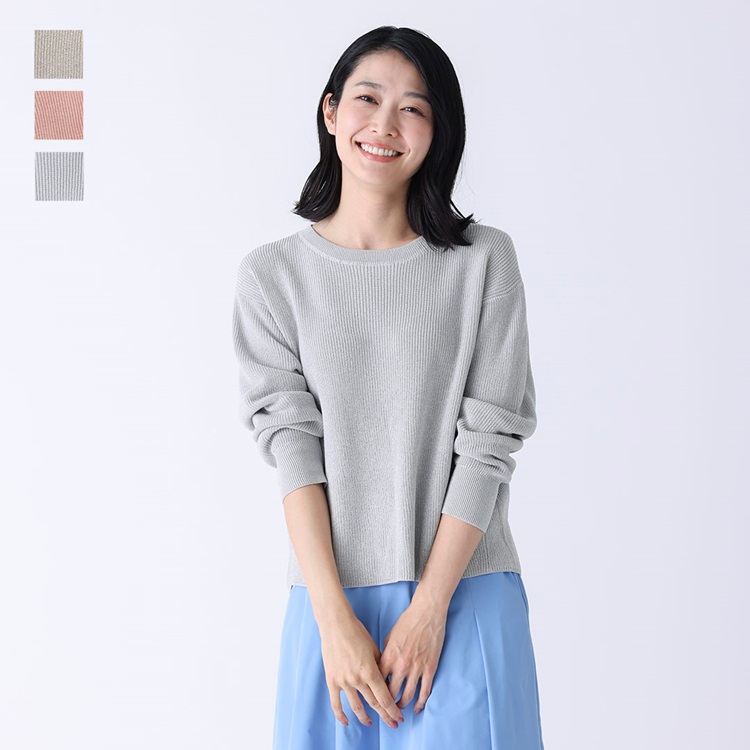 片畦ラメニットトップス¥4,990（税込 ¥5,489 ）※2月中旬発売予定