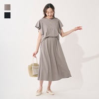 接触冷感カットソーワンピース