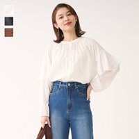 【すごナノ撥水】ラッフルスリーブブラウス