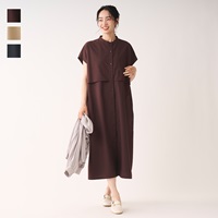 コットンライクレイヤードシャツワンピース