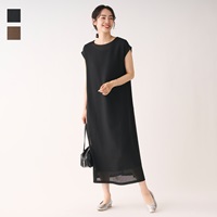 ノースリーブメッシュワンピース