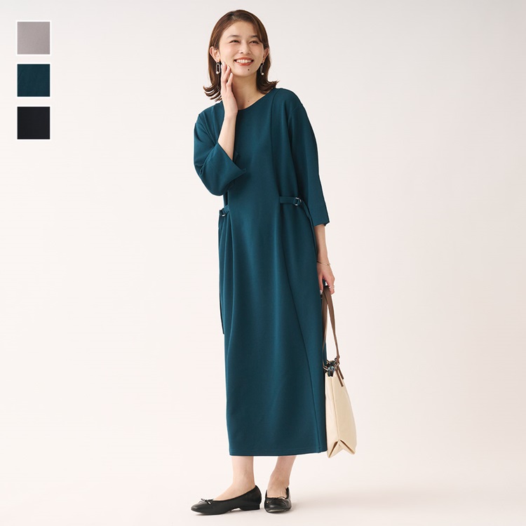 サイドベルテッドポンチワンピース