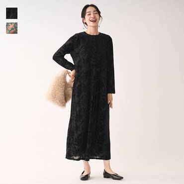 ベロアオパールワンピース