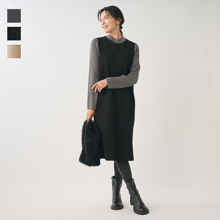 ニットコンビダンボールワンピース