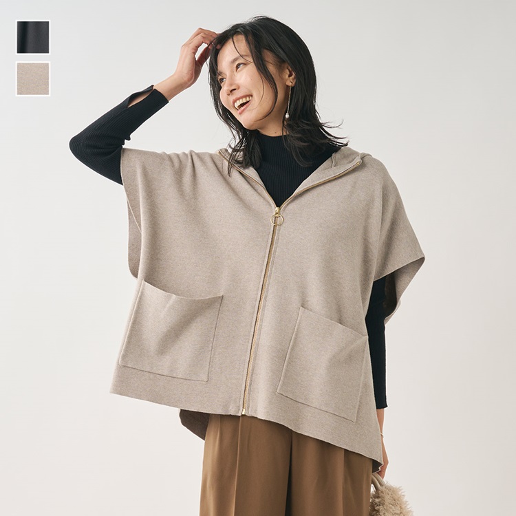 フーディーニットベスト