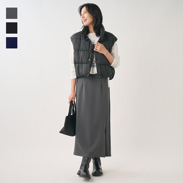 ファスナースリットポンチスカート