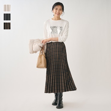 デザインプリーツスカート