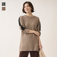 袖レースニットチュニック