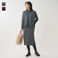 ニットベストアンサンブルワンピース