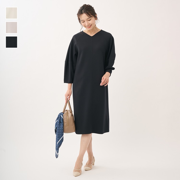 ランタンスリーブポンチワンピース