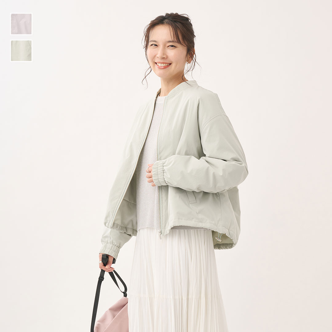 【すごナノ撥水】薄綿ジップブルゾン
