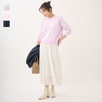 ベーシッククルーネックニットトップス