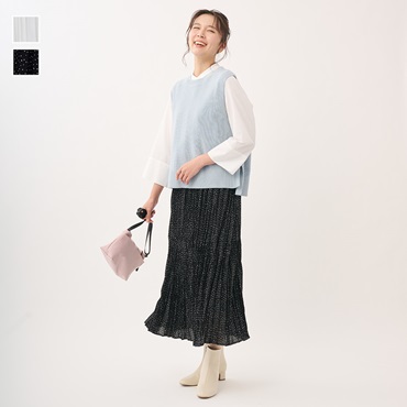 プリーツティアードスカート