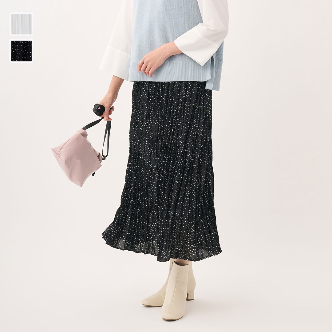 プリーツティアードスカート