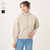 クルーネックスポンジニットカーディガン