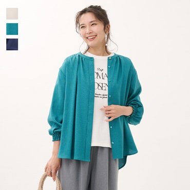 【すごナノ撥水】リネンライクブラウス