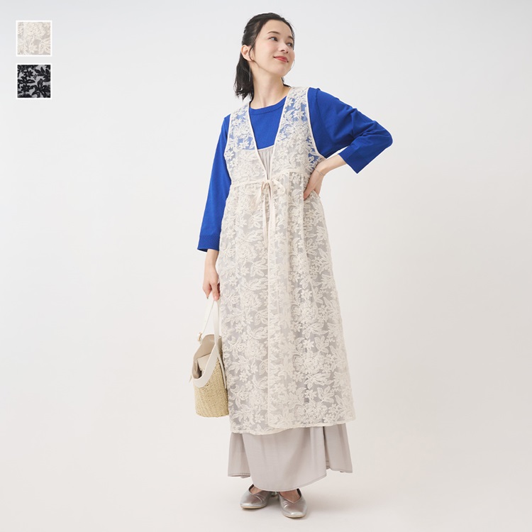 前後2WAYレースワンピース