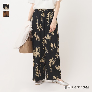 フラワープリントイージーパンツ