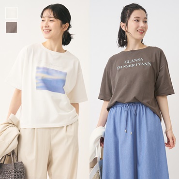ボックスシルエットフォト・発泡プリントTシャツ