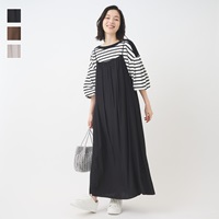 【すごナノ撥水】ギャザーキャミソールワンピース