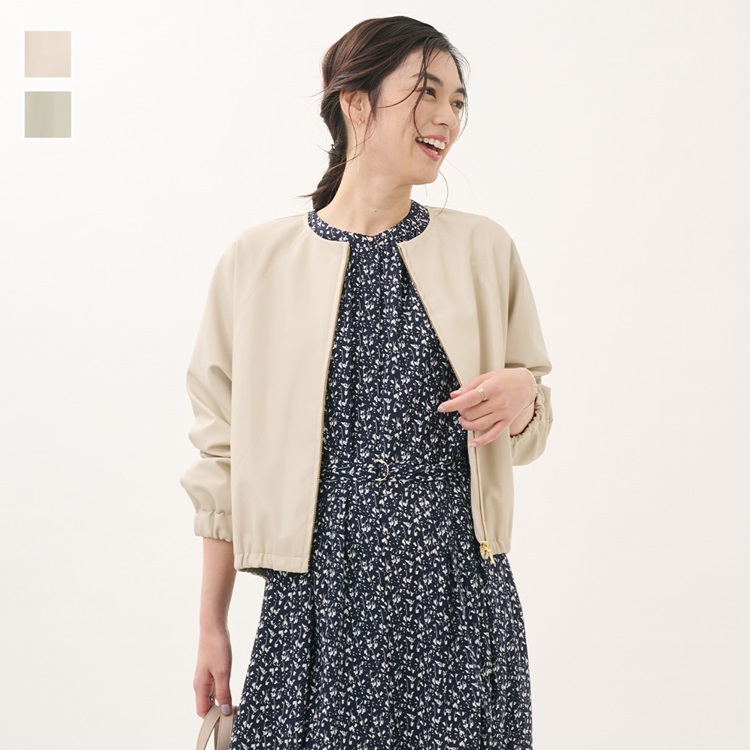 ドルマン合皮ブルゾン