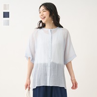 バックタック5分袖シャツ