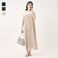 【すごナノ撥水】リネンライクシアーキャミソールワンピース