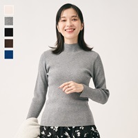 ベーシックモックネックニットトップス