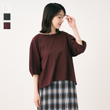 【すごナノ撥水】スリーブタックデザインTシャツ