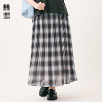 シアーチェックプリーツスカート