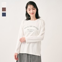 フロッキープリントロングTシャツ