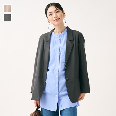 シングルブレストシャツジャケット