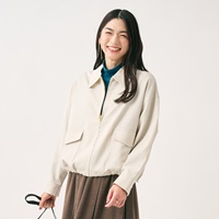 シャツギャザーブルゾン アイボリー