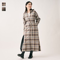 ネルチェックシャツワンピース