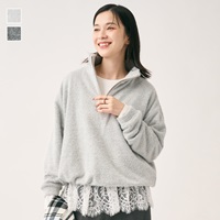 ハーフジップシャギープルオーバー