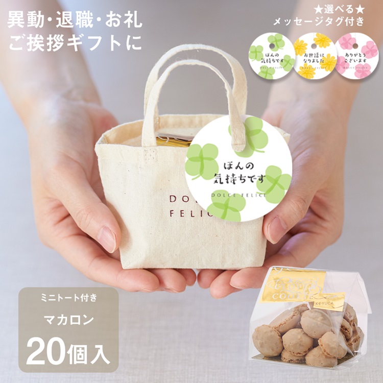 【WEB限定】《20個セット》メッセージ付きミニトートマカロンプレーン