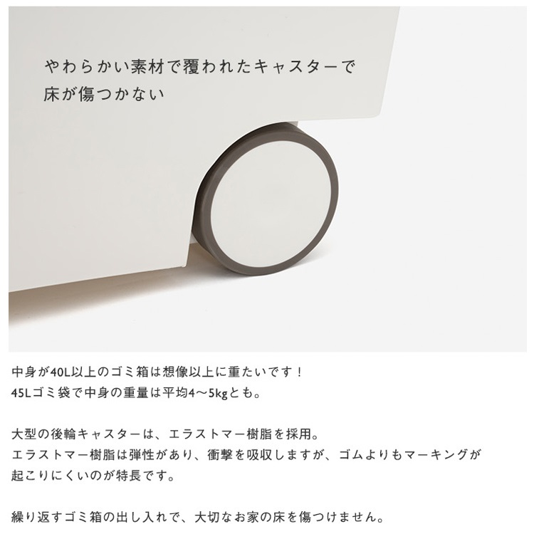 KEYUCA両開きダストボックス LL（42L）ブラック ゴミ箱|KEYUCA