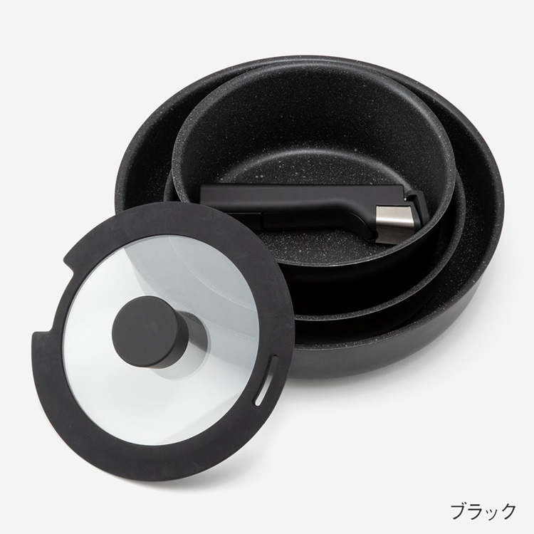 Totte IHフライパン5点セット(ライトグレー)