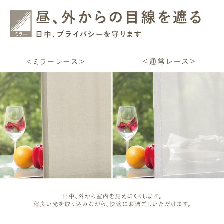 WEB限定セミオーダー】カーテン 4枚セット ドレープ レース 形状