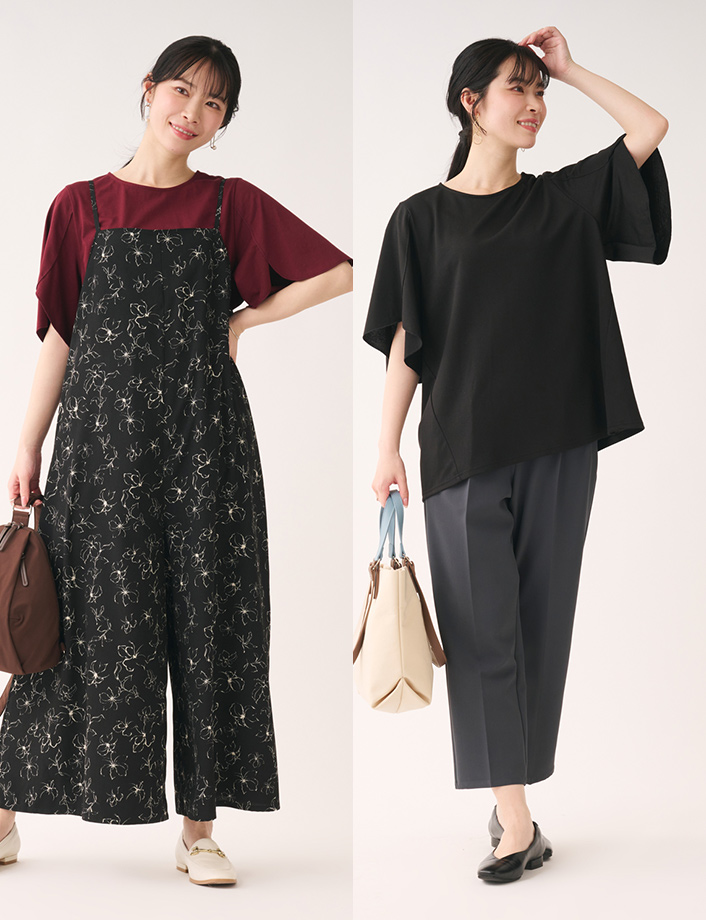 【すごナノ撥水】オーバーラップスリーブＴシャツ