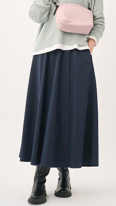 【すごナノ撥水】タフタフレアスカート