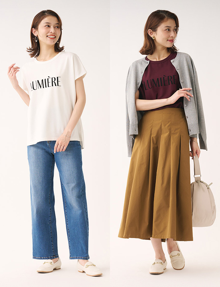 フロッキープリントTシャツ