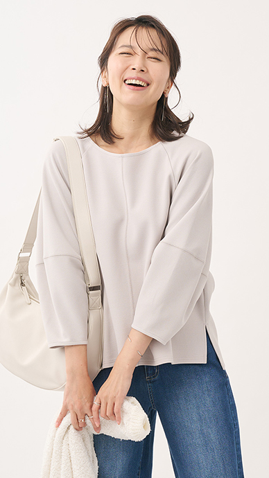 コクーンスリーブカットトップス