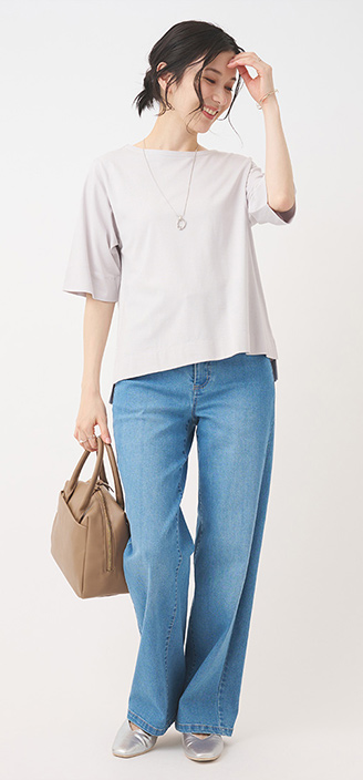 【KEYUCA BASIC】5分袖カットソー